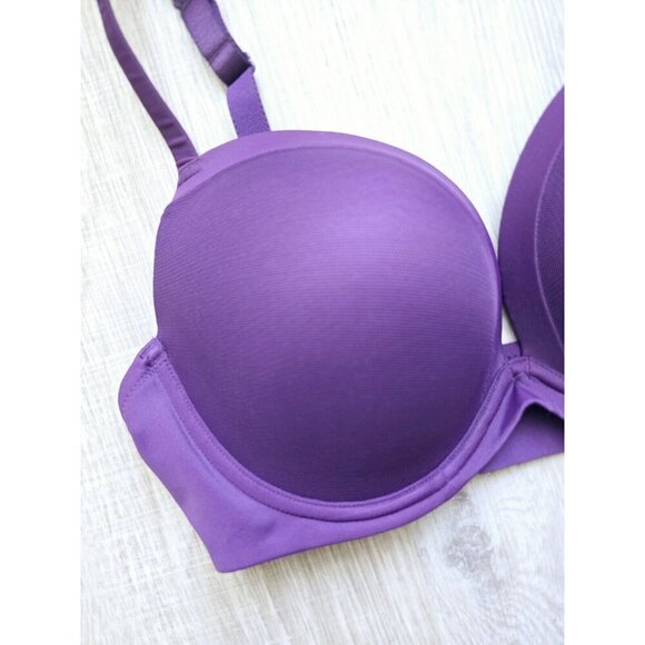 Le Mystere Infinite Possibilities Plunge Purple Underwire Molded Padded Bra 36D - Picture 4 of 10